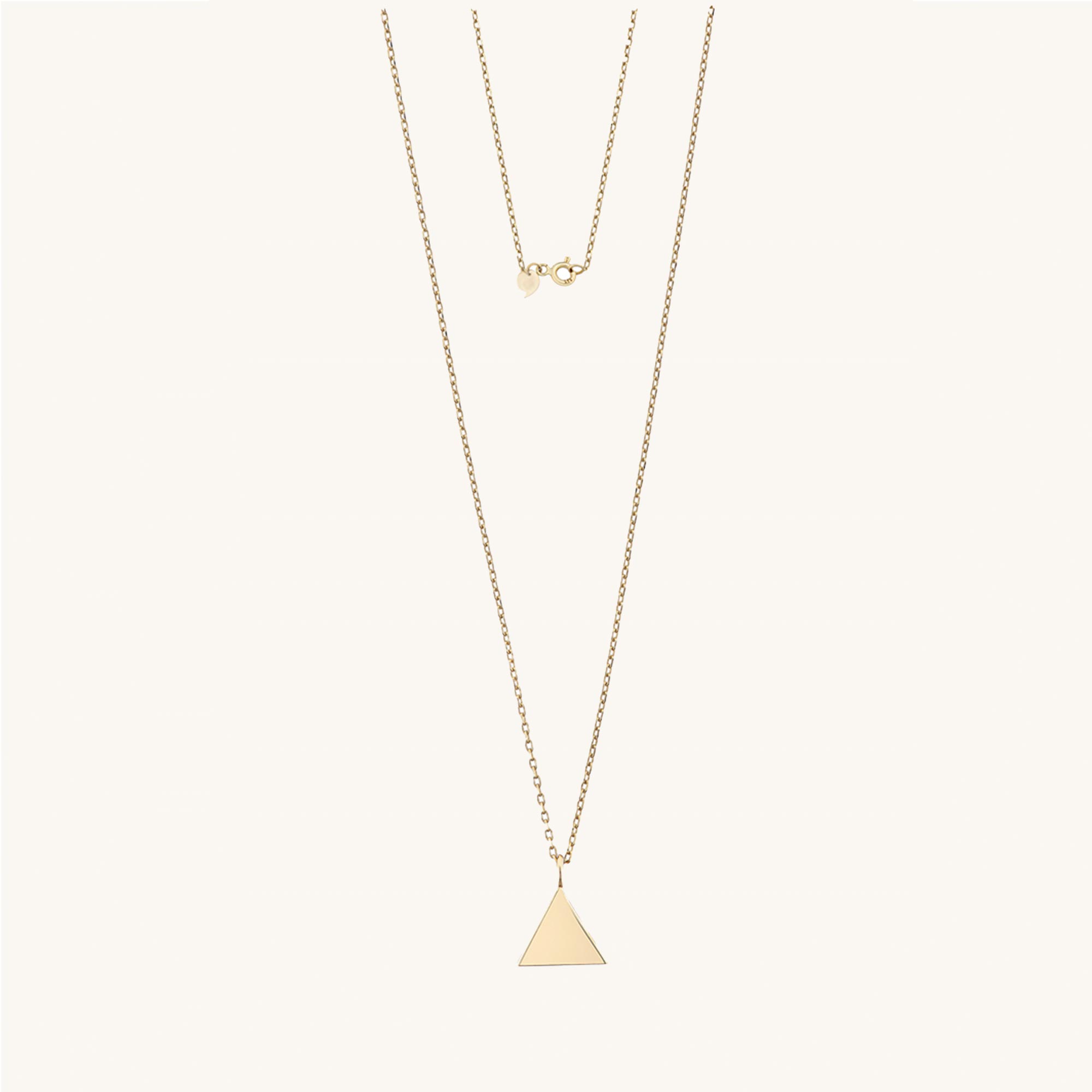 Vara Textured Triangle Necklace – Button Daisy